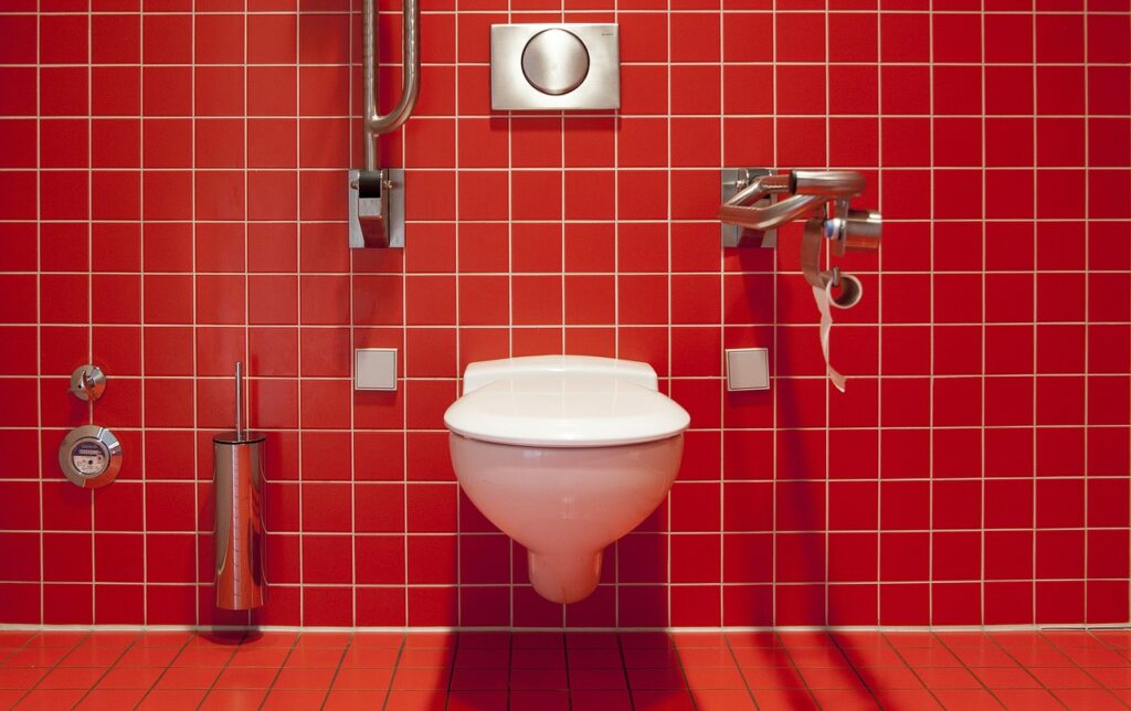 un WC suspendu ou le minimalisme à l'état pur
